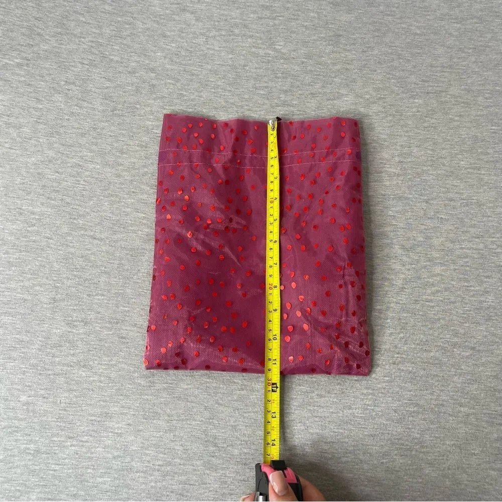 Red Fabric Lined 9”x11” Sparkle & Shiny Gift Bag